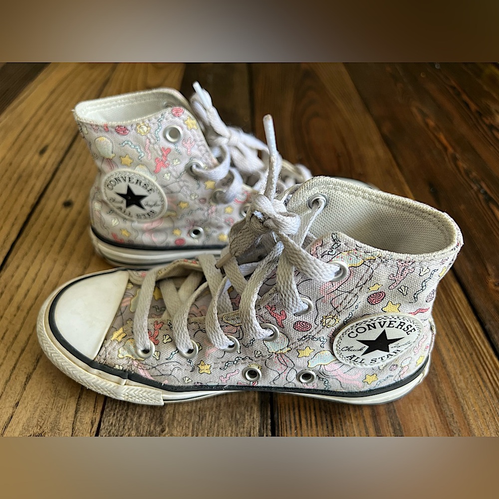 CONVERSE • Chuck Taylor All Star canvas high top Under the Sea sneaker lace kids